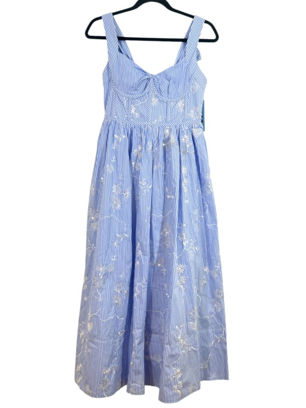 Hunter Bell Gracie Dress Sullivan Stripe Blue Size 6 New $625